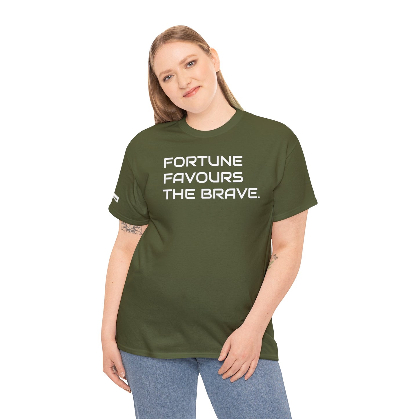Fortune Favours The Brave Unisex Heavy Cotton Tee