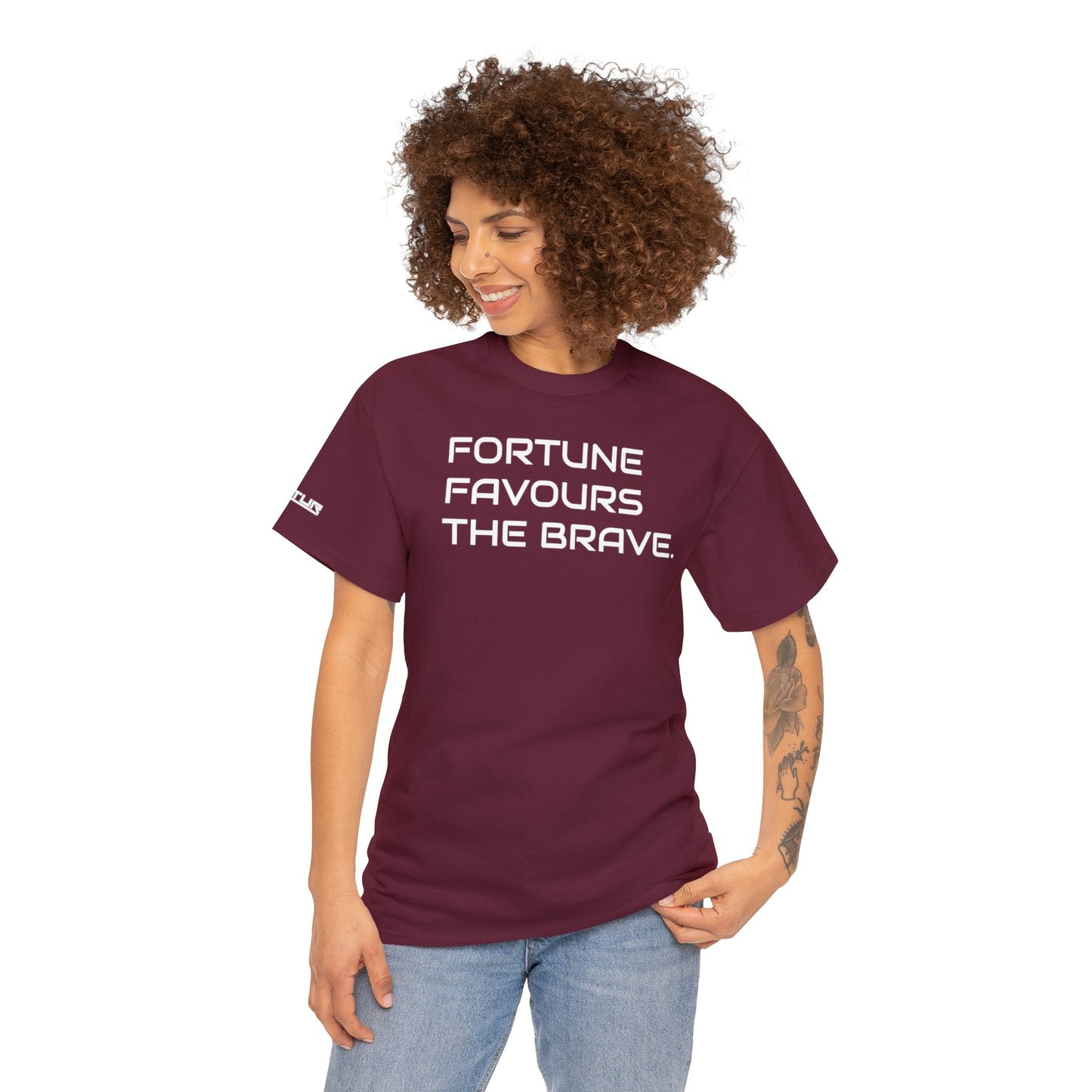 Fortune Favours The Brave Unisex Heavy Cotton Tee