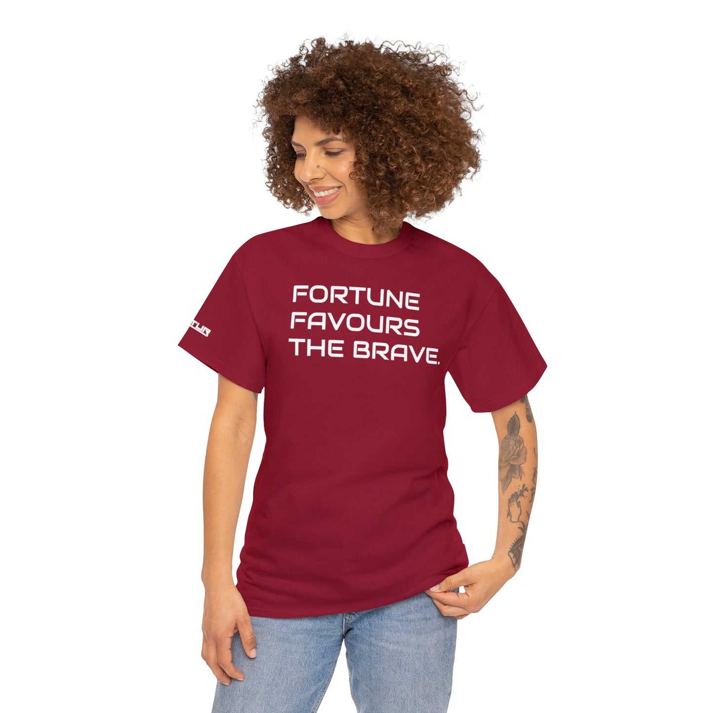 Fortune Favours The Brave Unisex Heavy Cotton Tee