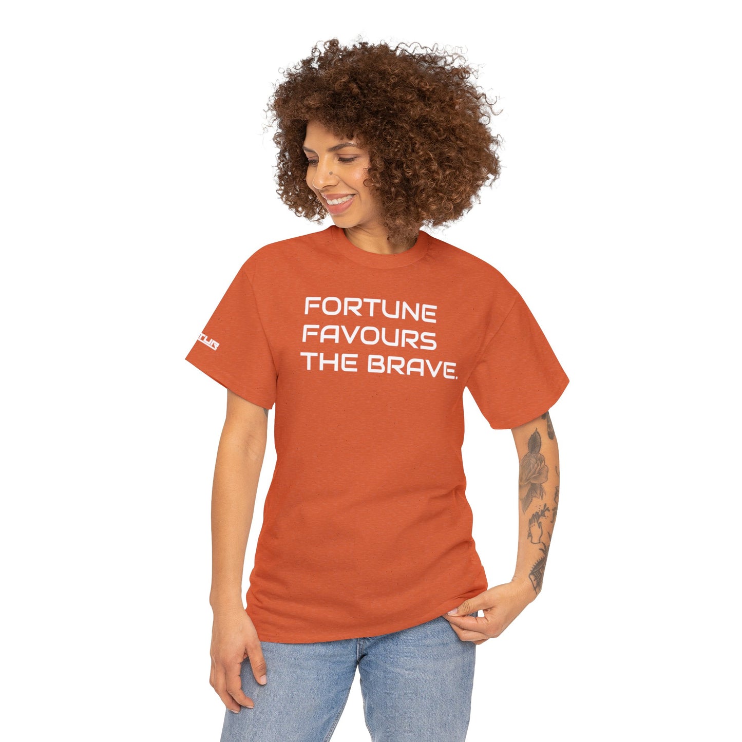 Fortune Favours The Brave Unisex Heavy Cotton Tee