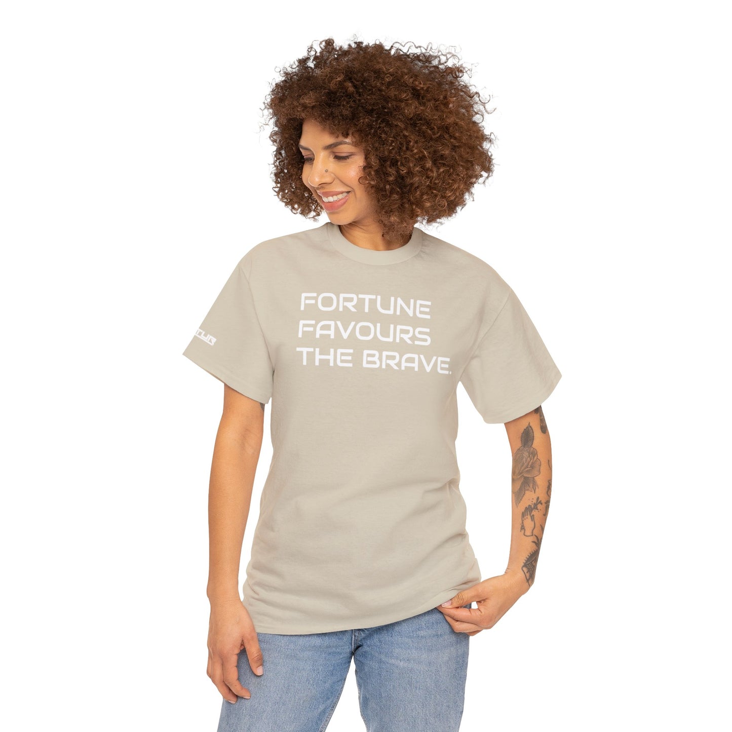 Fortune Favours The Brave Unisex Heavy Cotton Tee