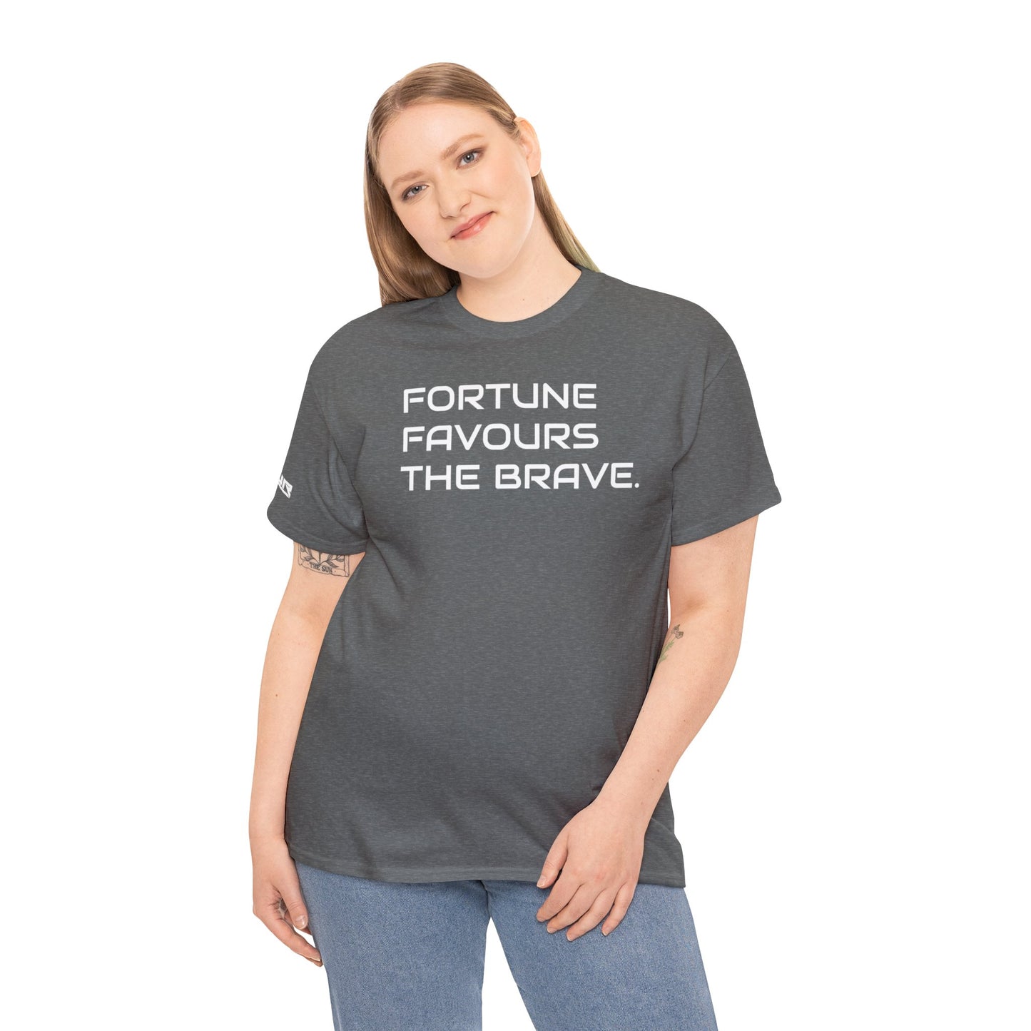 Fortune Favours The Brave Unisex Heavy Cotton Tee