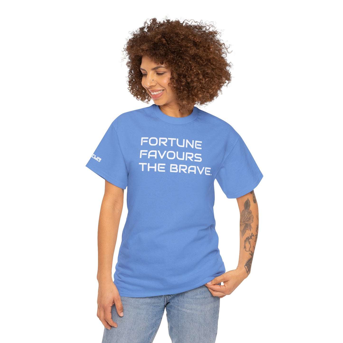 Fortune Favours The Brave Unisex Heavy Cotton Tee