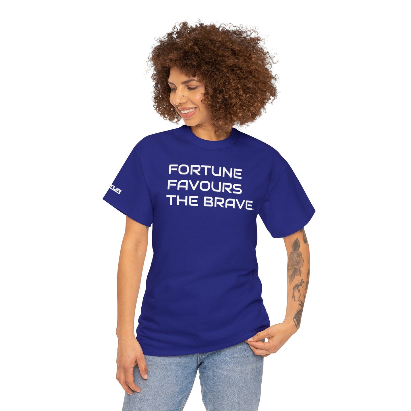 Fortune Favours The Brave Unisex Heavy Cotton Tee