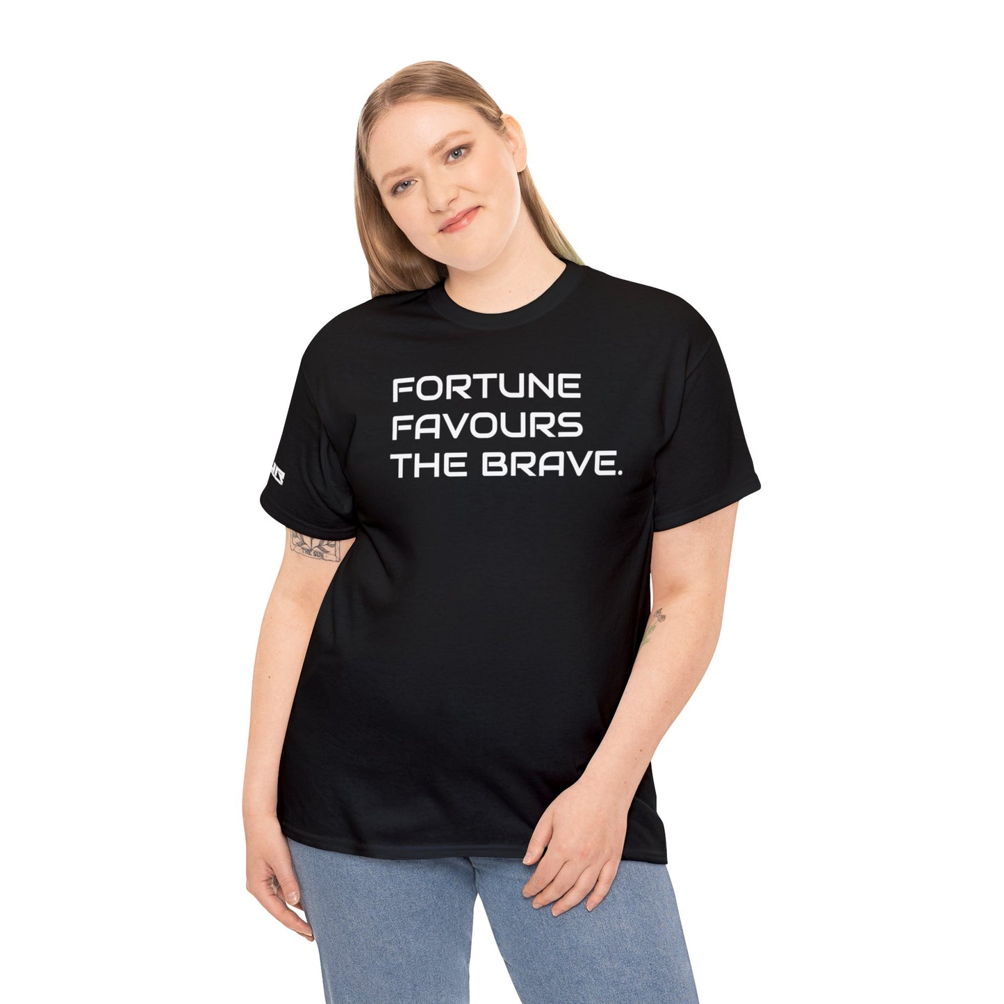Fortune Favours The Brave Unisex Heavy Cotton Tee