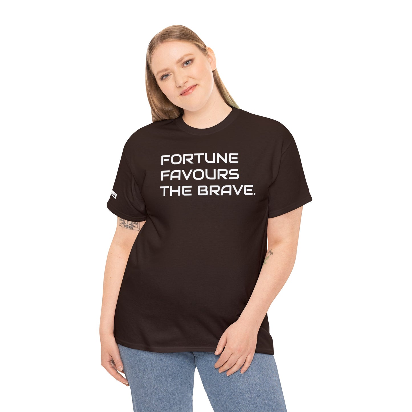 Fortune Favours The Brave Unisex Heavy Cotton Tee