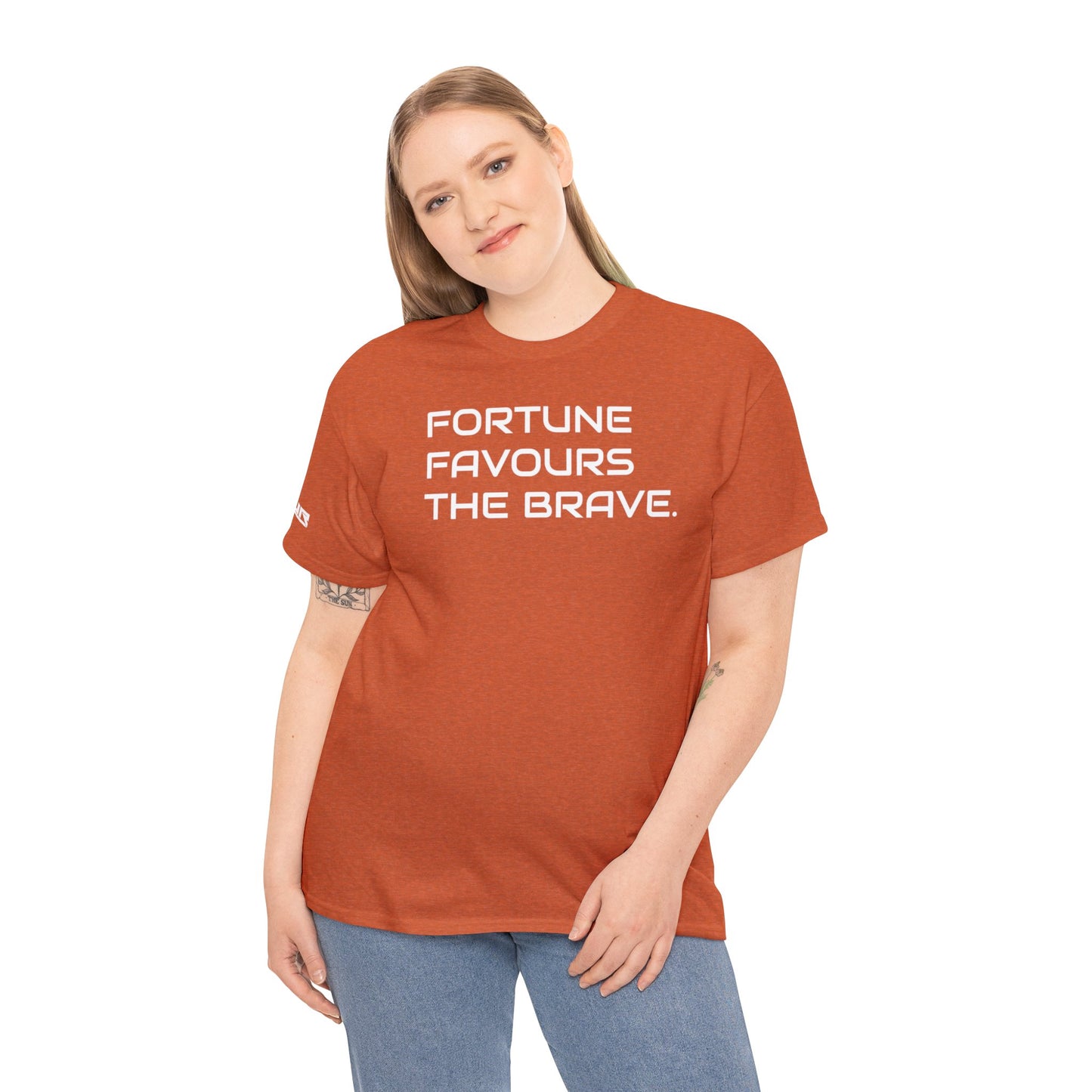 Fortune Favours The Brave Unisex Heavy Cotton Tee