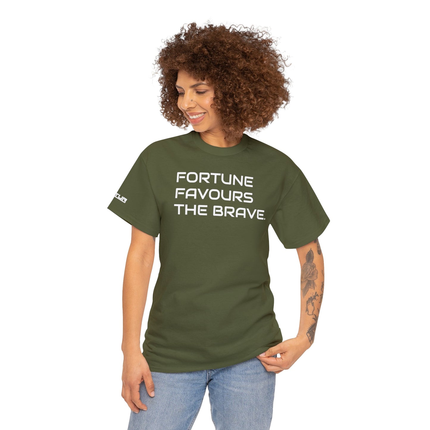 Fortune Favours The Brave Unisex Heavy Cotton Tee