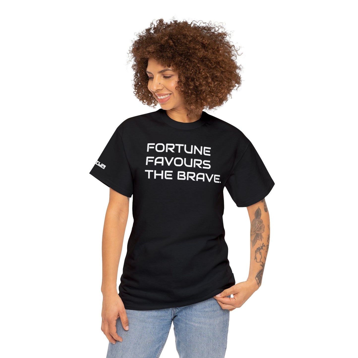 Fortune Favours The Brave Unisex Heavy Cotton Tee