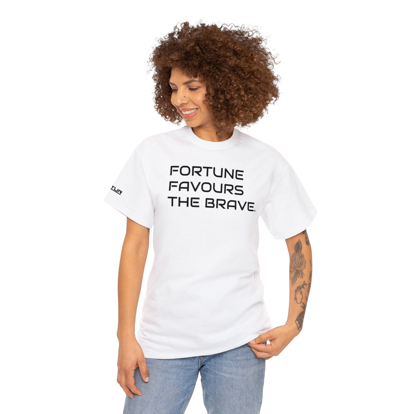 Fortune Favours The Brave Unisex Heavy Cotton Tee