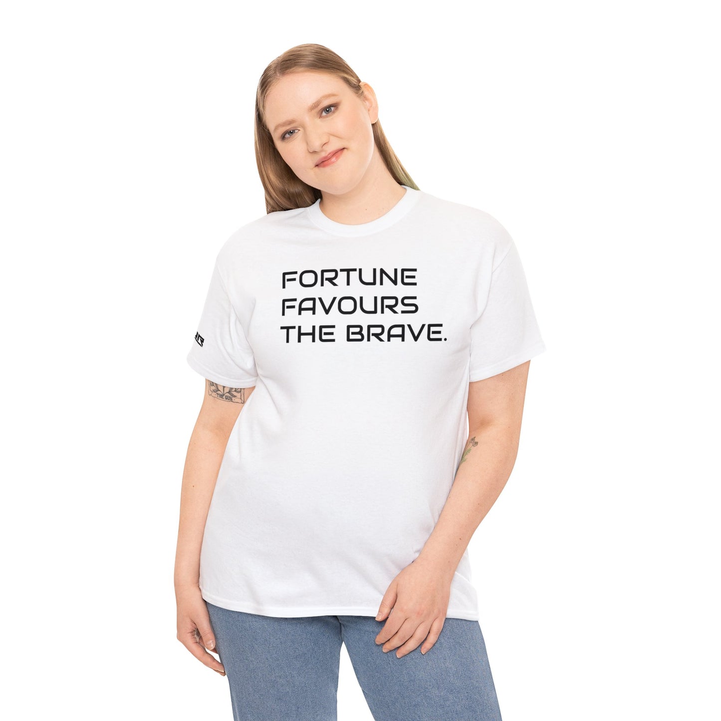 Fortune Favours The Brave Unisex Heavy Cotton Tee