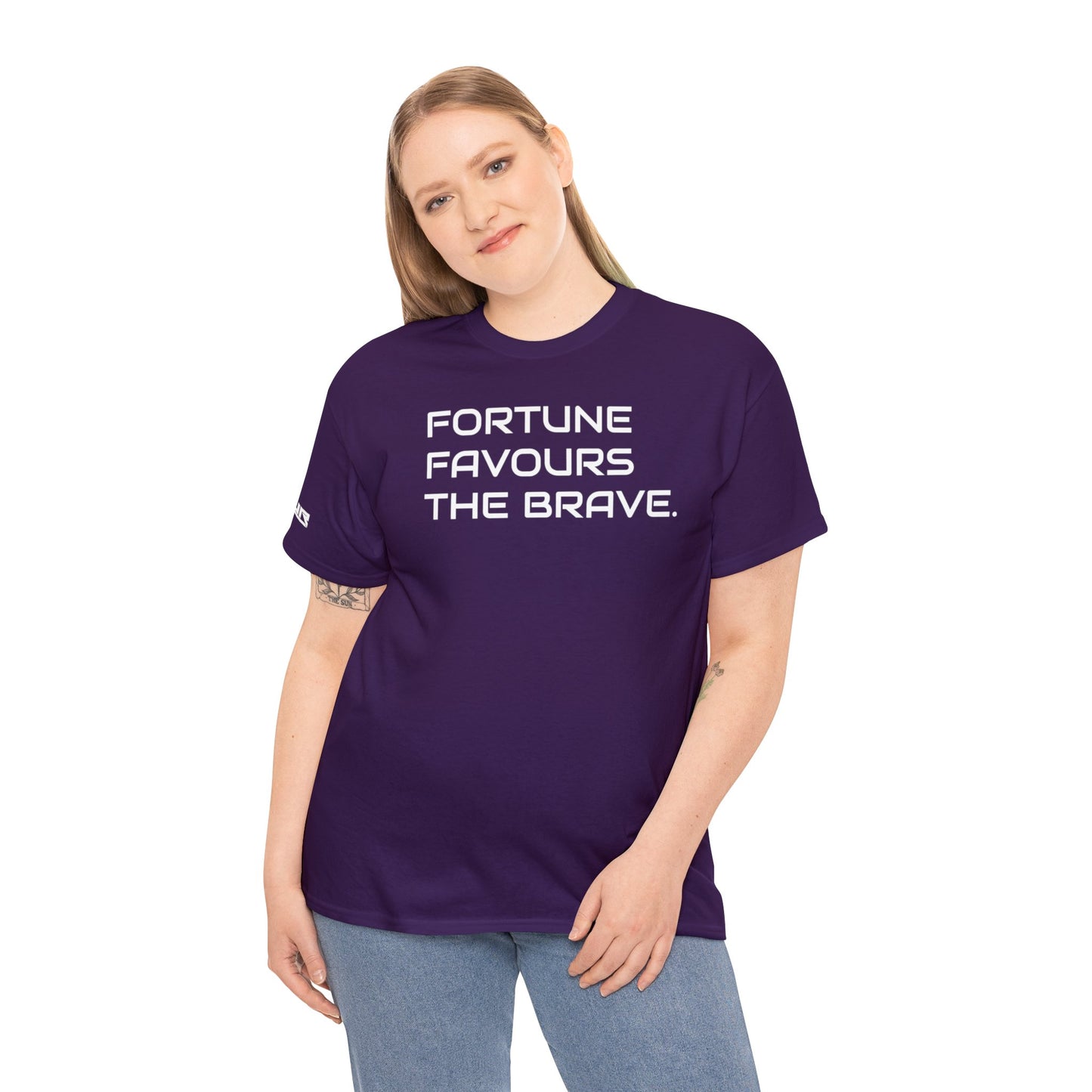 Fortune Favours The Brave Unisex Heavy Cotton Tee